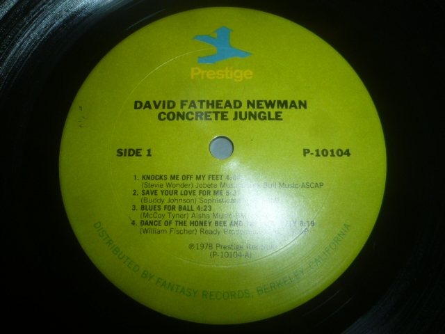 画像: DAVID FATHEAD NEWMAN/CONCRETE JUNGLE