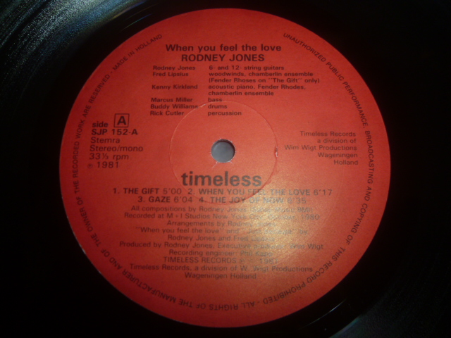 画像: RODNEY JONES/WHEN YOU FEEL THE LOVE