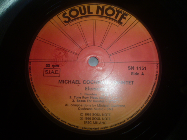 画像: MICHAEL COCHRANE QUINTET/ELEMENTS