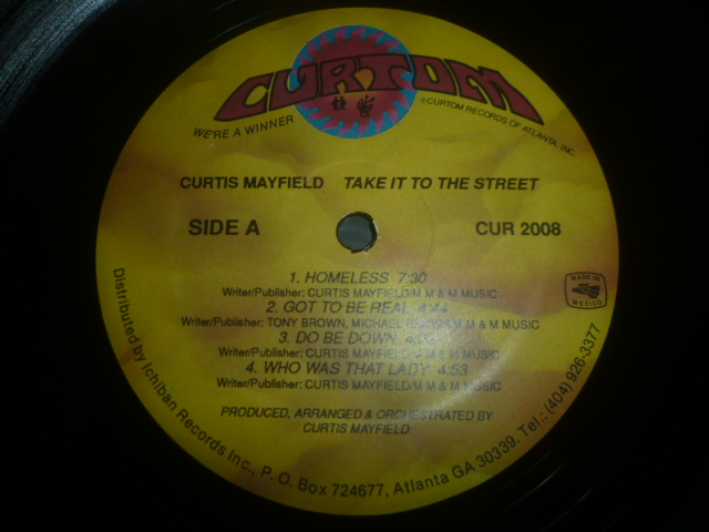 画像: CURTIS MAYFIELD/TAKE IT TO THE STREET