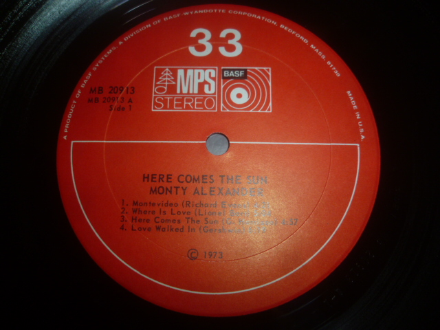 画像: MONTY ALEXANDER/HERE COMES THE SUN