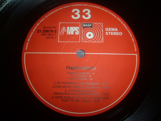 画像: EDDIE THOMPSON/PIANO MOOD