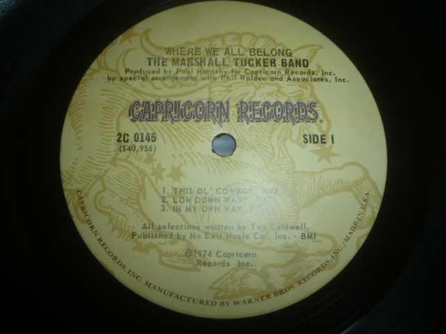 画像: MARSHALL TUCKER BAND/WHERE WE ALL BELONG