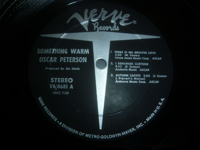 画像: OSCAR PETERSON/SOMETHING WARM