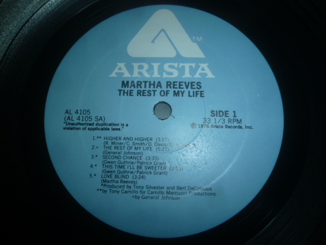 画像: MARTHA REEVES/THE REST OF MY LIFE