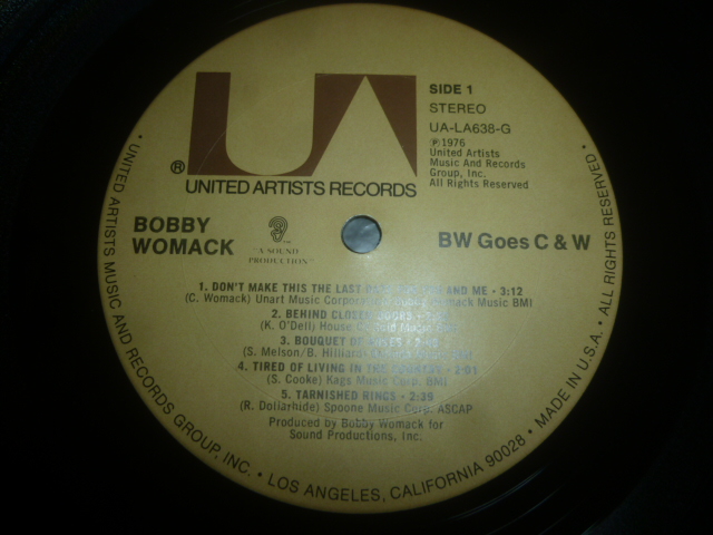 画像: BOBBY WOMACK/BW GOES C & W