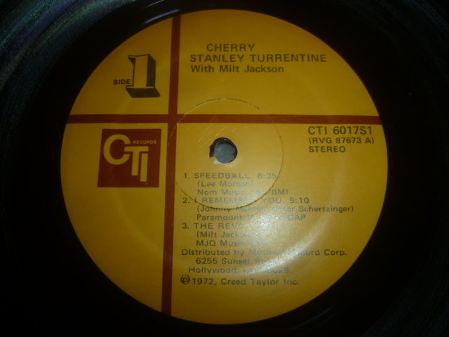 画像: STANLEY TURRENTINE & MILT JACKSON/CHERRY