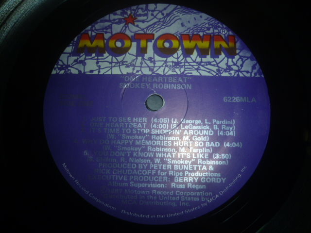 画像: SMOKEY ROBINSON/ONE HEARTBEAT
