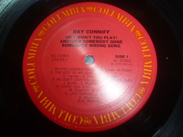 画像: RAY CONNIFF/ANOTHER SOMEBODY DONE SOMEBODY WRONG SONG