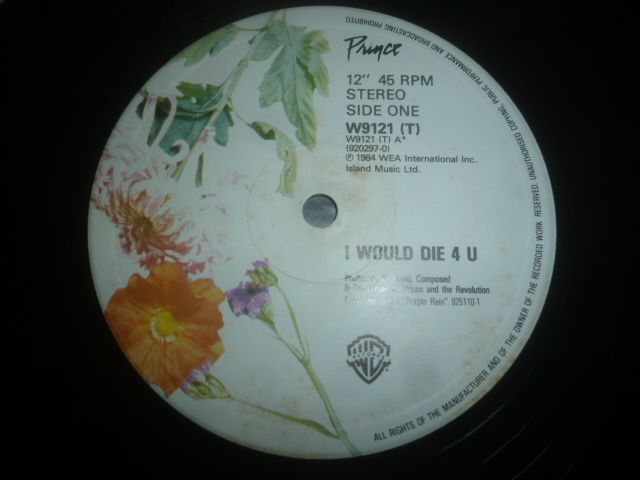 画像: PRINCE & THE REVOLUTION/I WOULD DIE 4 U (12")