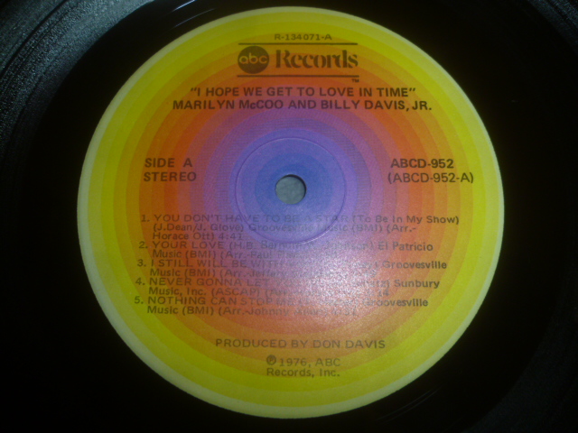 画像: MARILYN McCOO & BILLY DAVIS, JR./I HOPE WE GET TO LOVE IN TIME