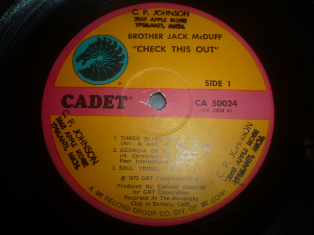 画像: BROTHER JACK McDUFF/CHECK THIS OUT