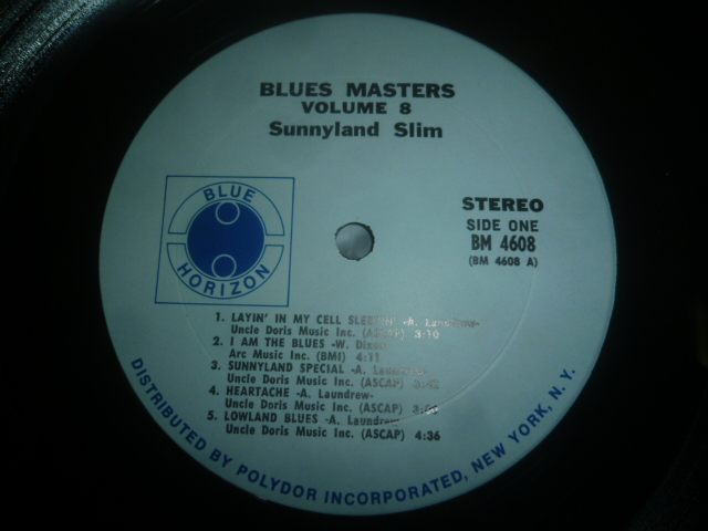 画像: SUNNYLAND SLIM/BLUES MASTERS VOLUME 8