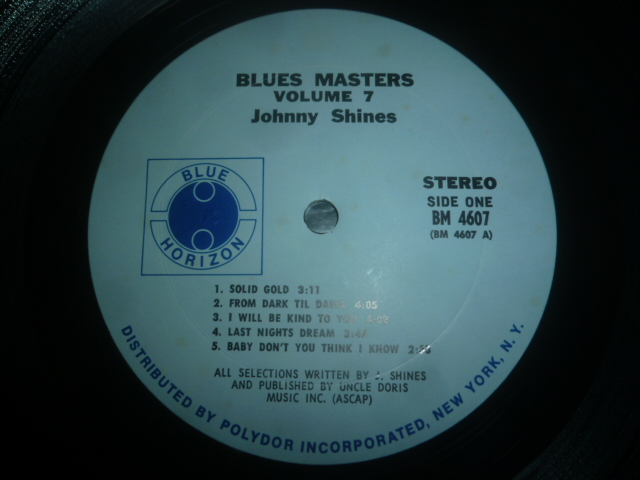 画像: JOHNNY SHINES/BLUES MASTERS VOLUME 7