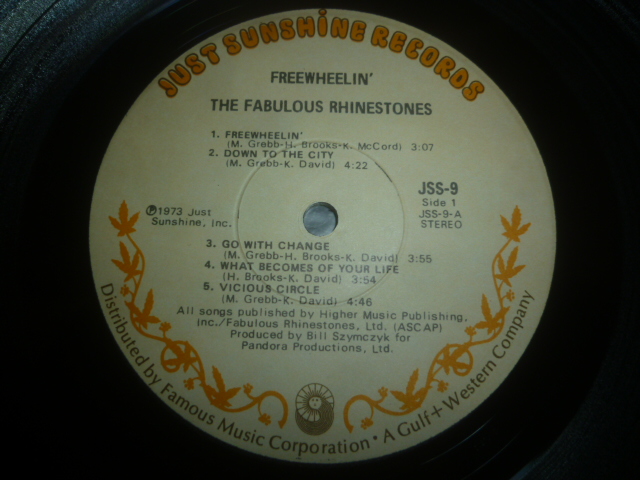 画像: FABULOUS RHINESTONES/FREEWHEELIN'