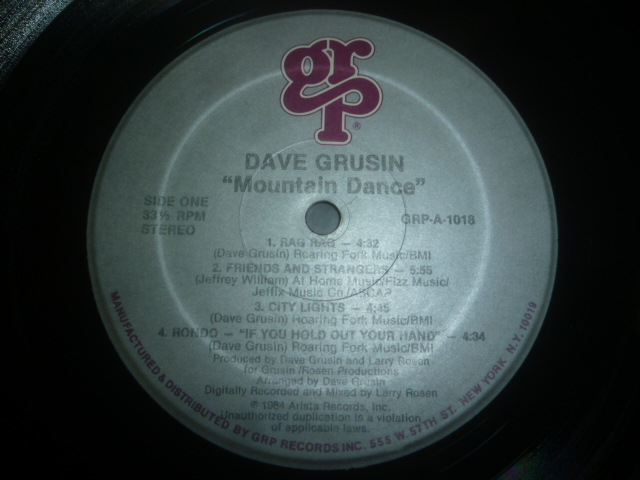 画像: DAVE GRUSIN/MOUNTAIN DANCE
