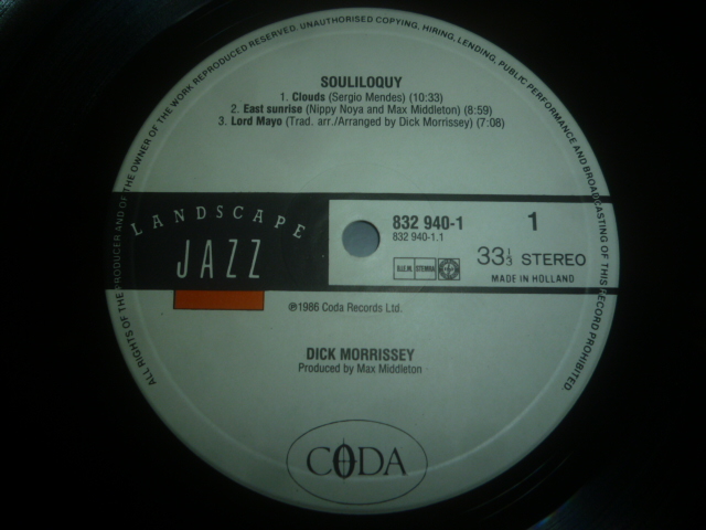 画像: DICK MORRISSEY/SOULILOQUY