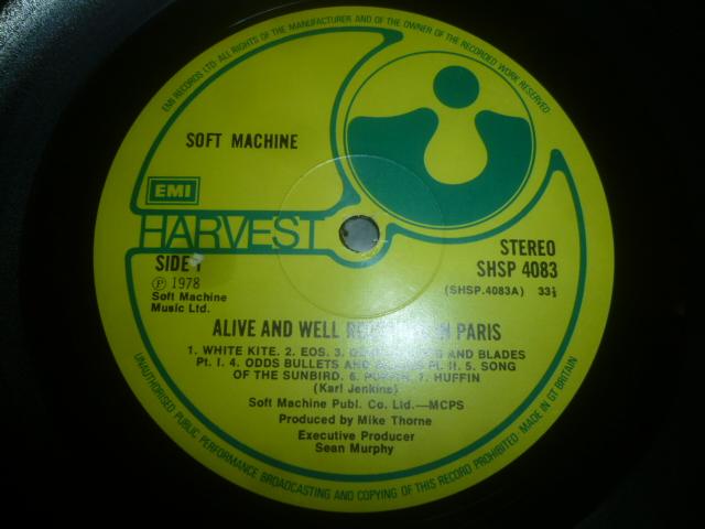 画像: SOFT MACHINE/ALIVE AND WELL RECORDED IN PARIS