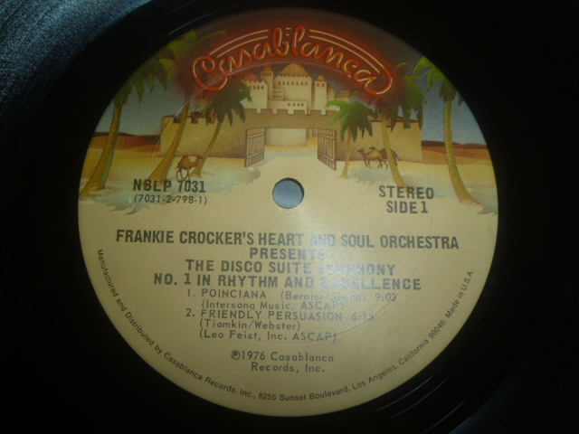 画像: FRANKIE CROCKER'S HEART & SOUL ORCHESTRA/PRESENTS THE DISCO SUITE SYMPHONY NO.1 IN RHYTHM AND EXCELLENCE