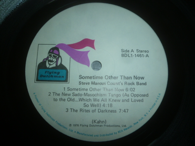 画像: STEVE MARCUS COUNT'S ROCK BAND/SOMETIME OTHER THAN NOW