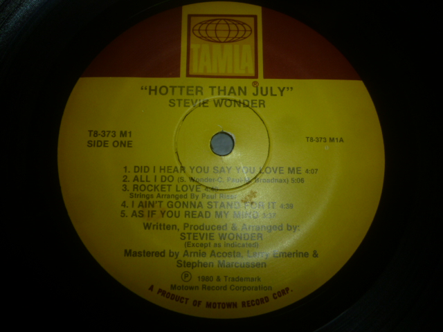 画像: STEVIE WONDER/HOTTER THAN JULY