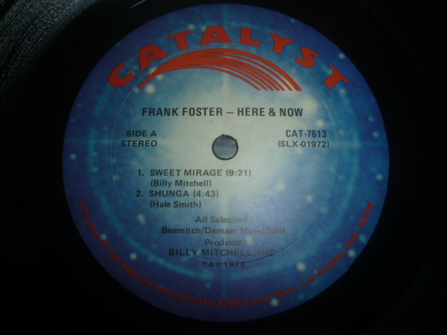 画像: FRANK FOSTER/HERE & NOW