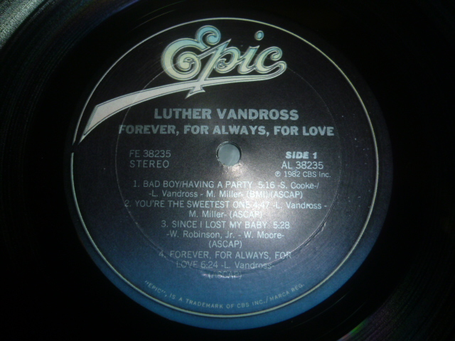画像: LUTHER VANDROSS/FOREVER, FOR ALWAYS, FOR LOVE