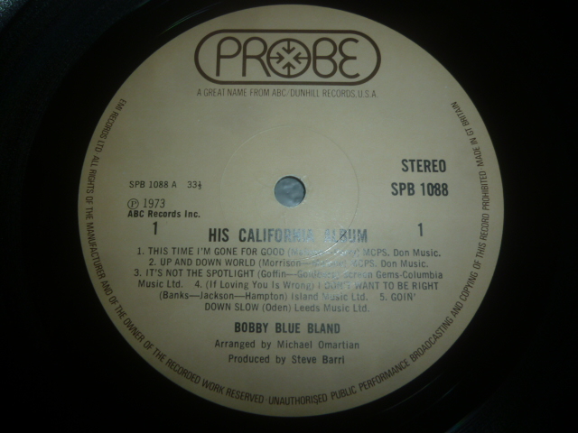 画像: BOBBY BLUE BLAND/HIS CALIFORNIA ALBUM