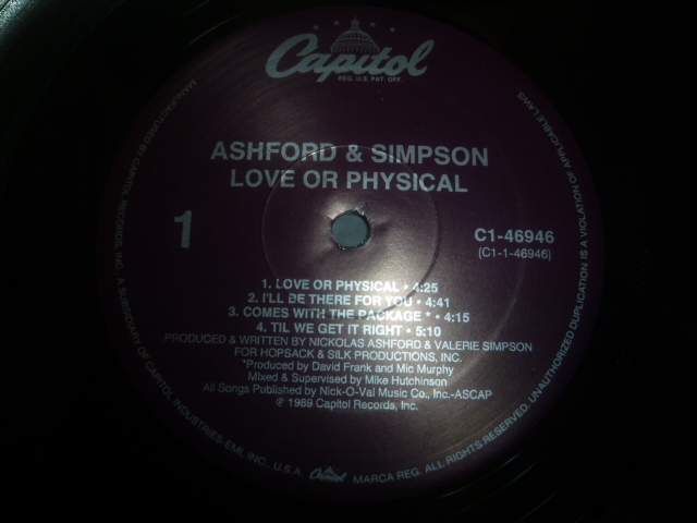 画像: ASHFORD & SIMPSON/LOVE OR PHYSICAL
