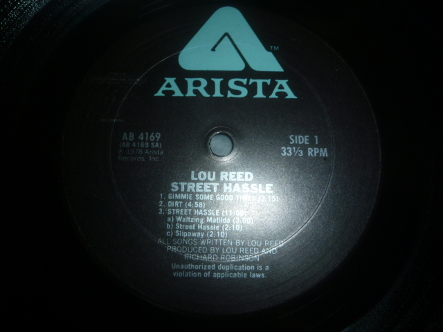 画像: LOU REED/STREET HASSLE