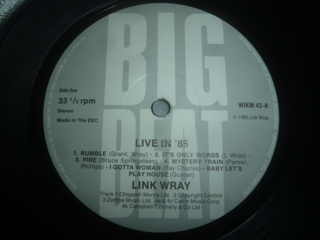 画像: LINK WRAY/LIVE IN '85