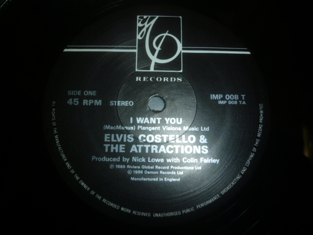画像: ELVIS COSTELLO & THE ATTRACTIONS/I WANT YOU (12")