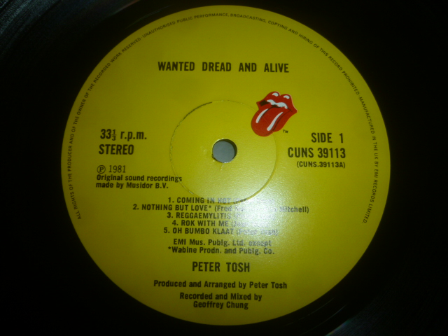 画像: PETER TOSH/WANTED DREAD OR ALIVE