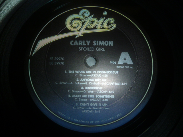 画像: CARLY SIMON/SPOILED GIRL