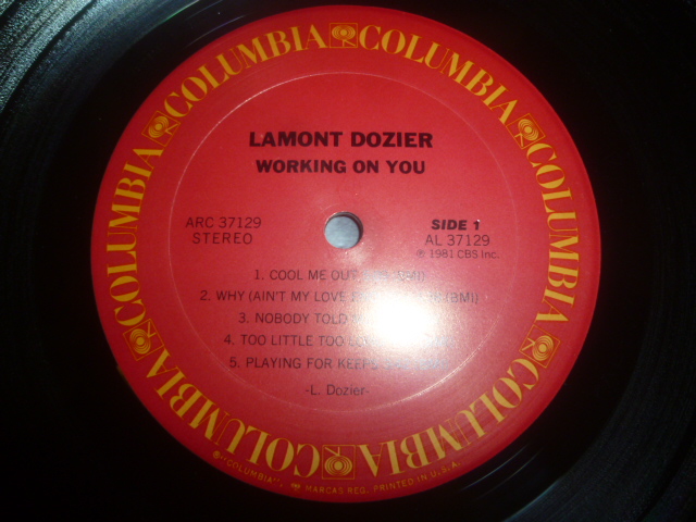 画像: LAMONT DOZIER/WORKING ON YOU