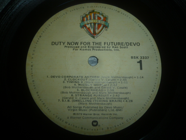 画像: DEVO/DUTY NOW FOR THE FUTURE