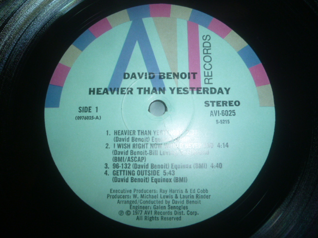 画像: DAVID BENOIT/HEAVIER THAN YESTERDAY