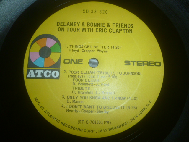 画像: DELANEY & BONNIE & FRIENDS/ON TOUR WITH ERIC CLAPTON