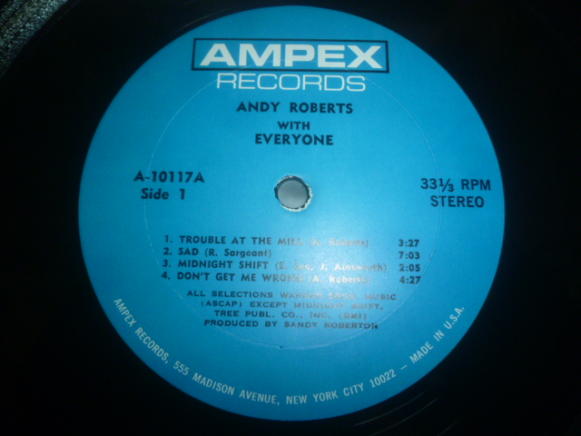 画像: ANDY ROBERTS WITH EVERYONE/SAME