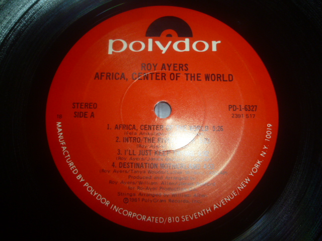 画像: ROY AYERS/CENTER OF THE WORLD
