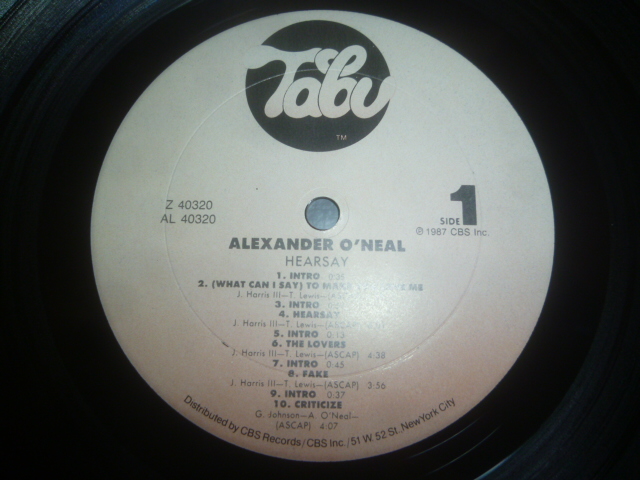 画像: ALEXANDER O'NEAL/HEARSAY